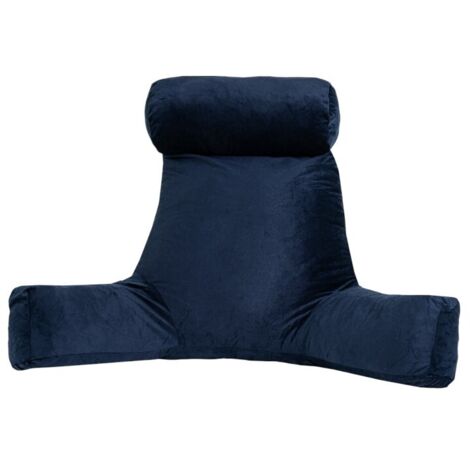 Coussin de lecture déhoussable Velours Bleu foncé Bananair Fabriqué en France