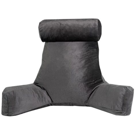 Coussin de lecture déhoussable Velours Gris Bananair Fabriqué en France