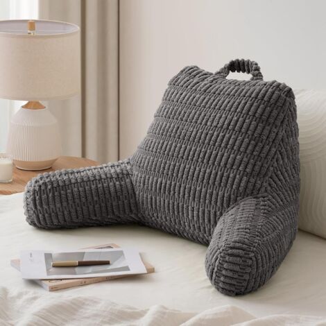 Coussin de lecture pour agenda, gris foncé, 764628CM, 1 coussin de dossier, convient pour s'asseoir sur un lit ou un canapé.