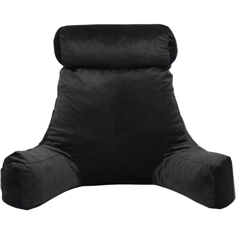 Coussin de lecture Velours - 65x80 cm Noir Bananair