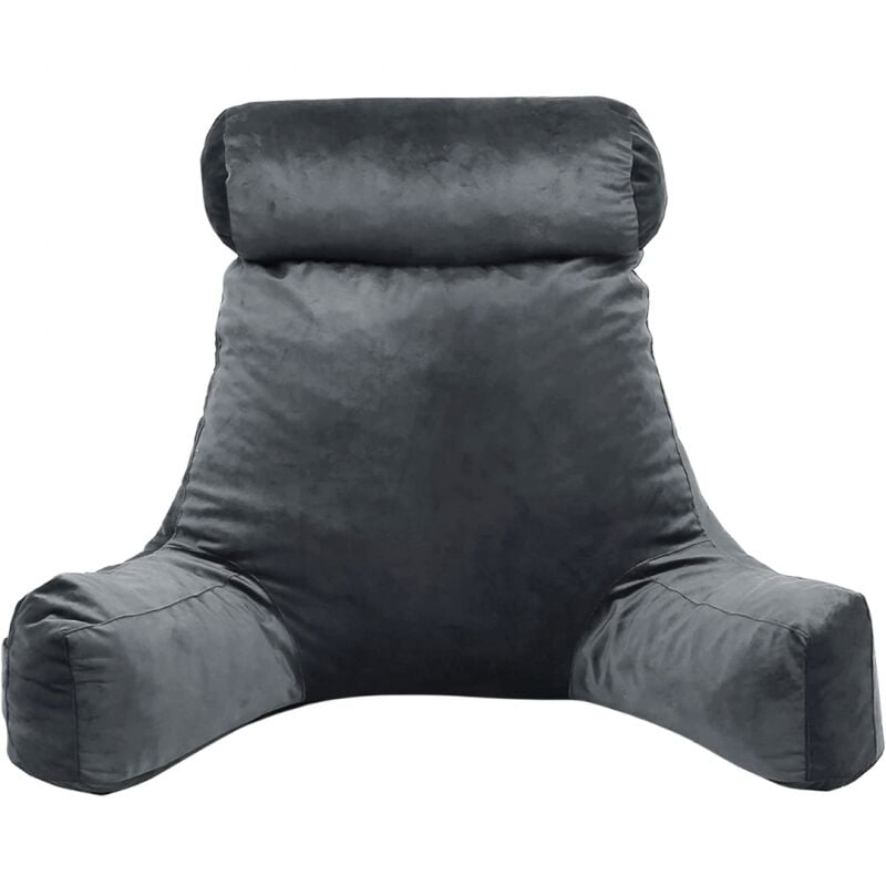 Bananair - Coussin de lecture Velours - 65x80 cm Gris clair