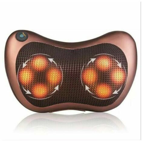 Coussin de massage, masseur dorsal électrique d'acupression pour le cou, les épaules et le dos, 8 têtes de massage, fonction chauffante, détend les muscles dans le bureau de la voiture à la maison