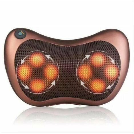 Coussin de massage, masseur dorsal électrique d'acupression pour le cou, les épaules et le dos, 8 têtes de massage, fonction chauffante, détend les muscles dans le bureau de la voiture à la maison