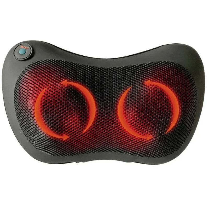 Coussin de massage shiatsu double therapie par la chaleur noir