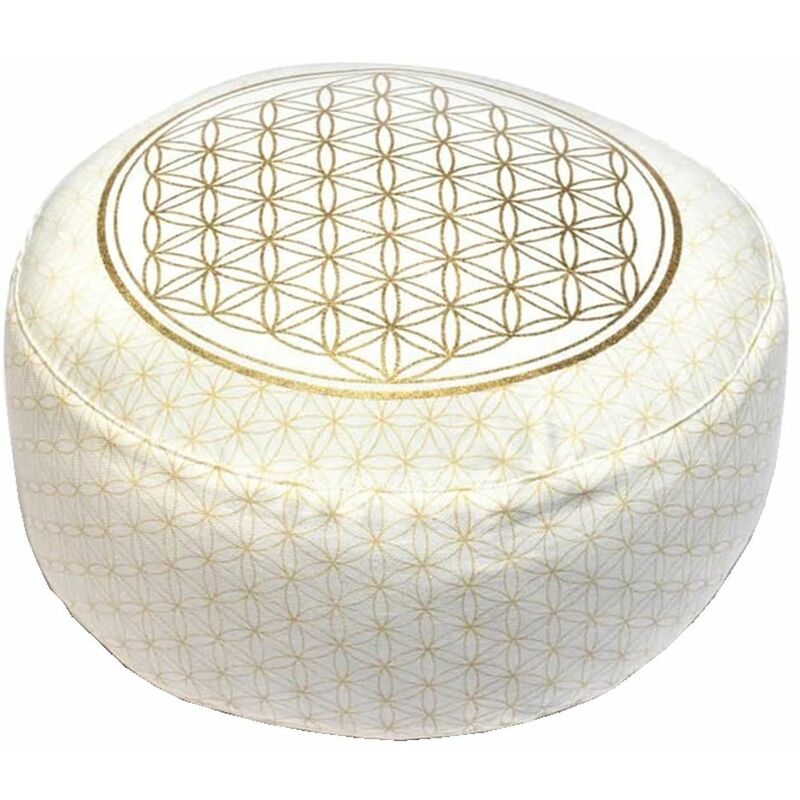 Phoenix Import - Coussin de Méditation Fleur de vie en coton bio
