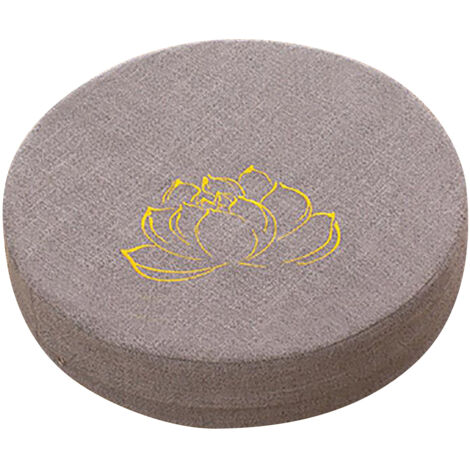 Coussin de Méditation Rond en Mousse Ferme, Housse Détachable en Coton Lin Lavable, Tapis Coussin Confortable pour Sol, Salon, Tatami, Balcon, Couleur Gris