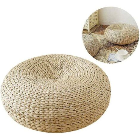 Coussin de paille rotin Futon méditation coussin de méditation Futon tissé à la main épaissi herbe jetée Tatami baie fenêtre coussin