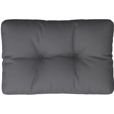 Coussin de palette anthracite 50x40x12 cm tissu