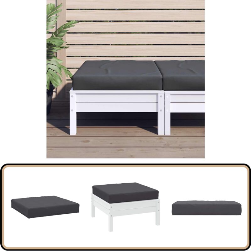 Vidaxl - Coussin de palette anthracite 60x60x8 cm tissu oxford - Coussin Exterieur - Coussin Patio - Coussin Jardin - Coussin Design - Coussin