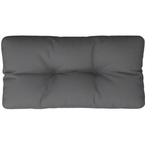 Coussin de palette anthracite 70x40x12 cm tissu
