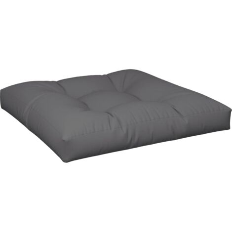Coussin de palette anthracite 70x70x12 cm tissu