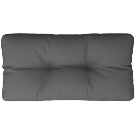 Coussin de palette anthracite 80x40x12 cm tissu