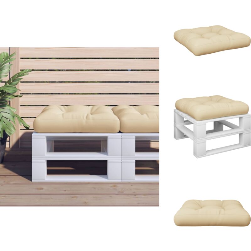 Vidaxl - Coussin de palette beige 60x60x12 cm tissu - Coussin De Palette - Coussins De Palette - Coussin - Coussin D'extérieur