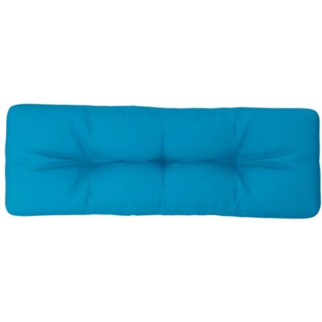 Coussin de palette bleu clair 120x40x12 cm tissu