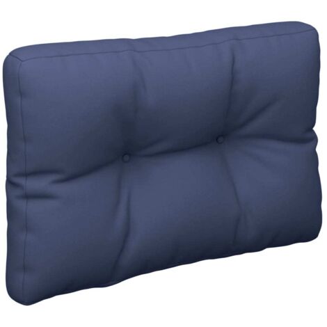 Coussin de palette bleu marine 50x40x12 cm tissu