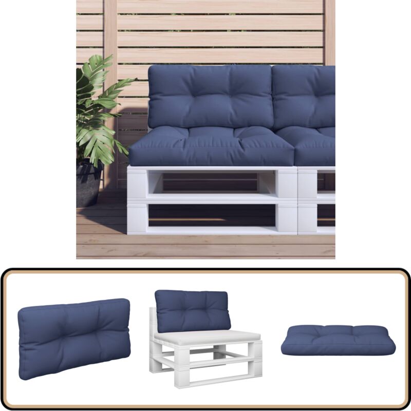 Vidaxl - Coussin de palette bleu marine 70x40x12 cm tissu oxford - Coussin Exterieur - Coussin Patio - Coussin Jardin - Coussin Design - Coussin