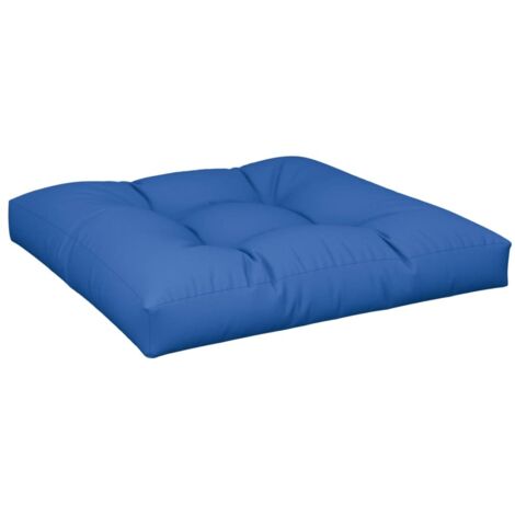 Coussin de palette bleu royal 70x70x12 cm tissu