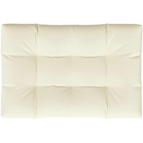 Coussin de palette crème 120x80x12 cm tissu vidaXL
