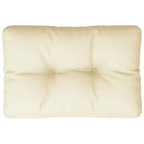 Coussin de palette crème 50x40x12 cm tissu