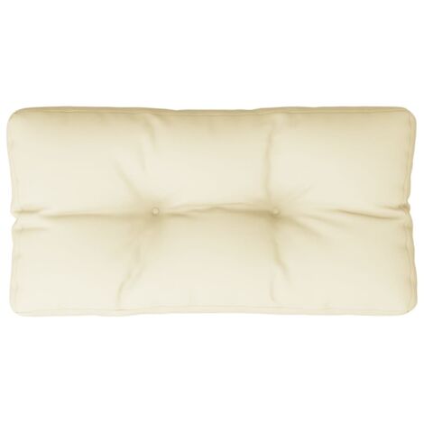 Coussin de palette crème 80x40x12 cm tissu