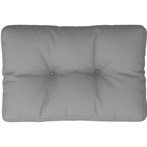 Coussin de palette gris 50x40x12 cm tissu