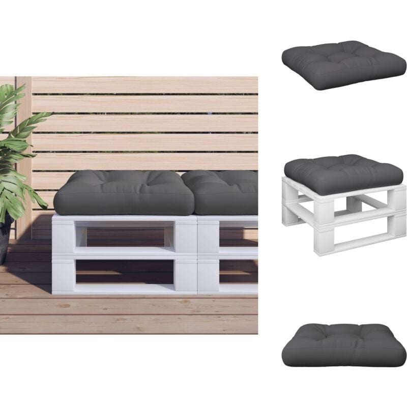 Vidaxl - Coussin de palette gris 50x50x12 cm tissu - Coussin De Palette - Coussins De Palette - Coussin - Coussin D'extérieur