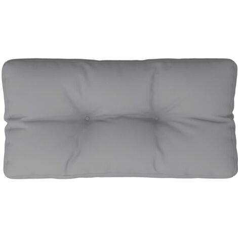 Coussin de palette gris 80x40x12 cm tissu