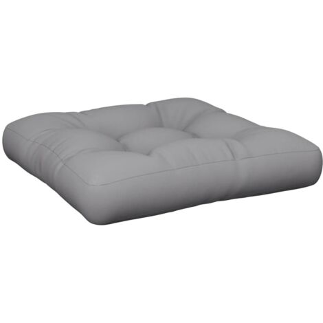 Coussin de palette gris tissu