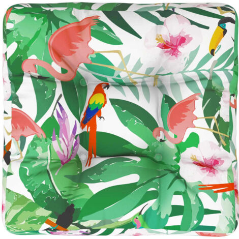 Coussin de palette multicolore 50x50x12 cm tissu