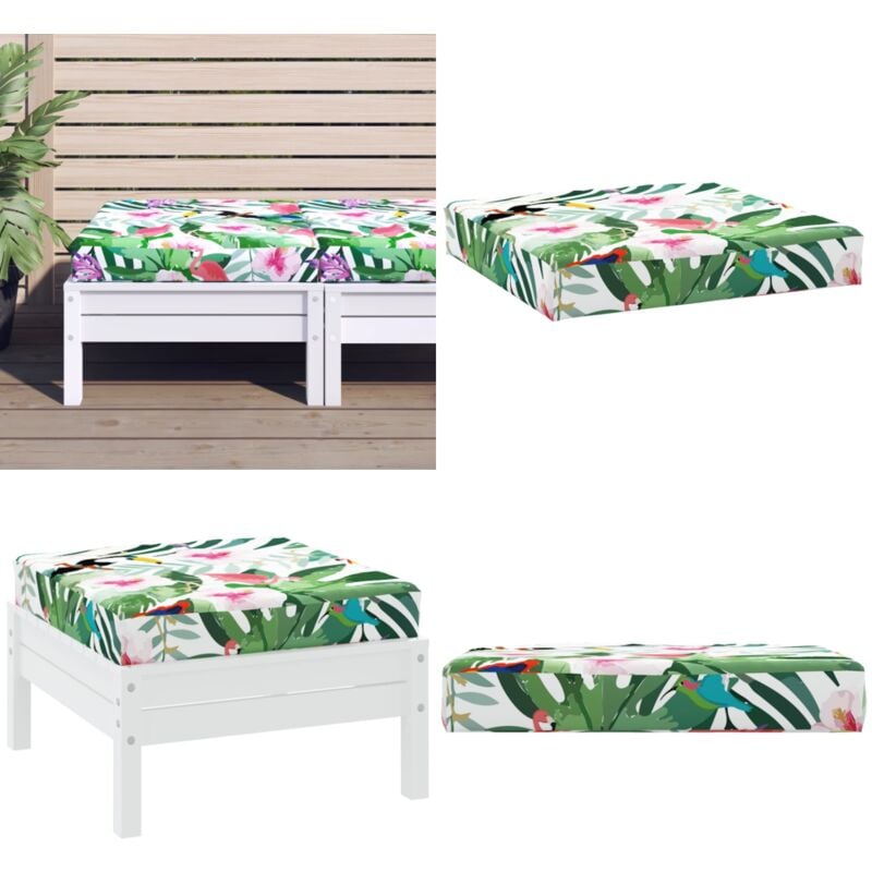 Coussin de palette multicolore 60x60x8 cm tissu oxford - Coussin Exterieur - Coussin Patio - Coussin Jardin - Coussin Design - Coussin Multicolores