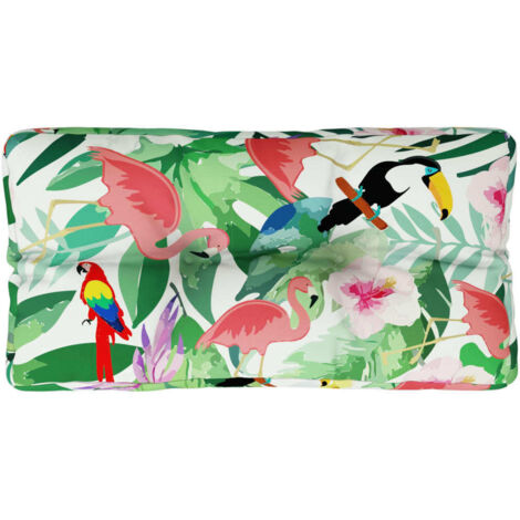 Coussin de palette multicolore 70x40x12 cm tissu