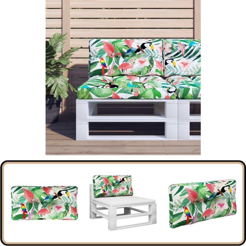 Vidaxl - Coussin de palette multicolore 80x40x12 cm tissu - Coussin Exterieur - Coussin Patio - Coussin Jardin - Coussin Design - Coussin Décoratif