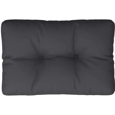 Coussin de palette noir 50x40x12 cm tissu