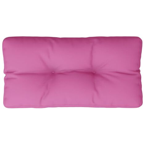 Coussin de palette rose 70x40x12 cm tissu