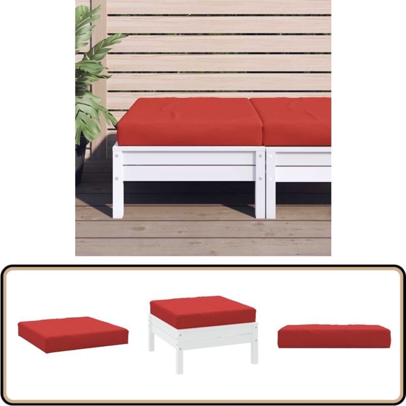 Vidaxl - Coussin de palette rouge 60x60x8 cm tissu oxford - Coussin Exterieur - Coussin Patio - Coussin Jardin - Coussin Design - Coussin Rouge