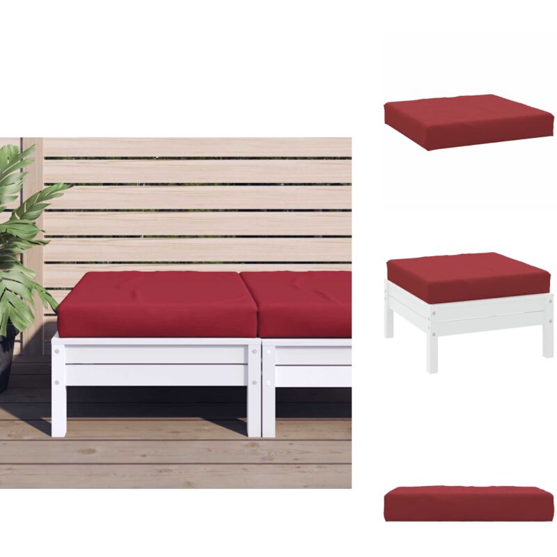 Coussin de palette rouge bordeaux 60x60x8 cm tissu oxford - Coussin Exterieur - Coussin Patio - Coussin Décoratif - Coussin Confortable - Coussin