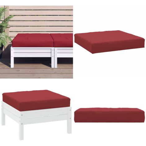 Coussin de palette rouge bordeaux 60x60x8 cm tissu oxford - Coussin Exterieur - Coussin Patio - Coussin Décoratif - Coussin Confortable - Coussin Rouge - Home & Living