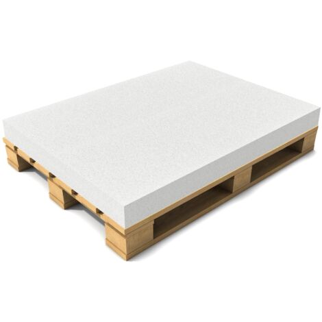 Coussin de palette sans housse éponge de palette 120 x 80 x 10 cm blanc - Blanc