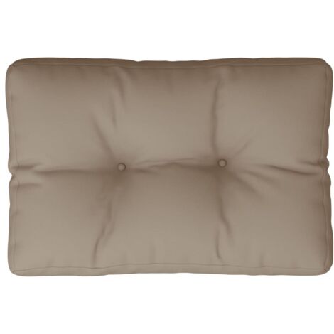 Coussin de palette taupe 60x40x12 cm tissu
