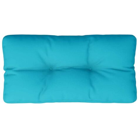 Coussin de palette turquoise 70x40x12 cm tissu