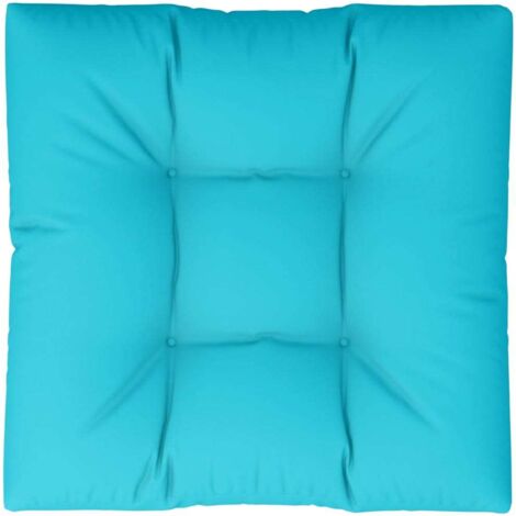 Coussin de palette turquoise 70x70x12 cm tissu