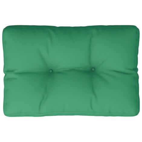 Coussin de palette vert 50x40x12 cm tissu