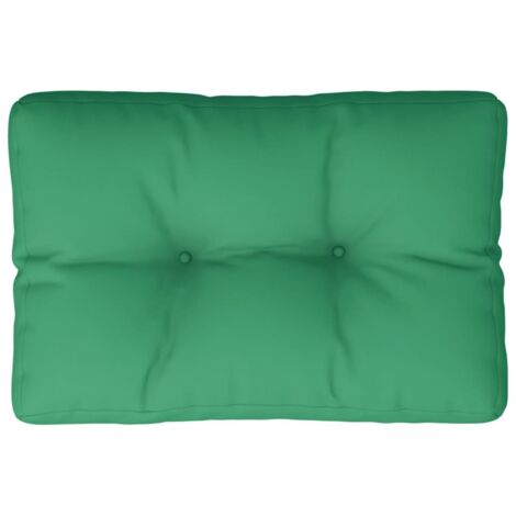 Coussin de palette vert 60x40x12 cm tissu
