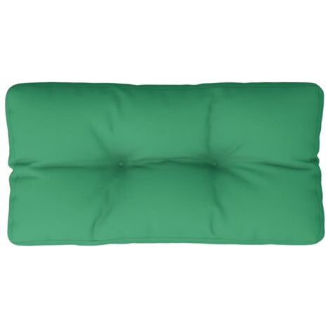 Coussin de palette vert 70x40x12 cm tissu