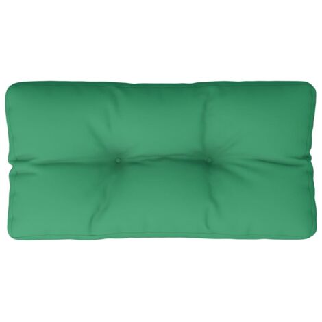 Coussin de palette vert 80x40x12 cm tissu