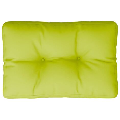 Coussin de palette vert vif 50x40x12 cm tissu