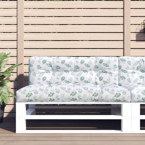Coussin de palette,Coussin d'assise Confortable à motif de feuilles 120x40x12 cm Tissu -AD34787