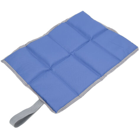 Coussin de pique-nique imperméable 3 couches, rembourrage épais, couture résistante pour extérieur, bleu