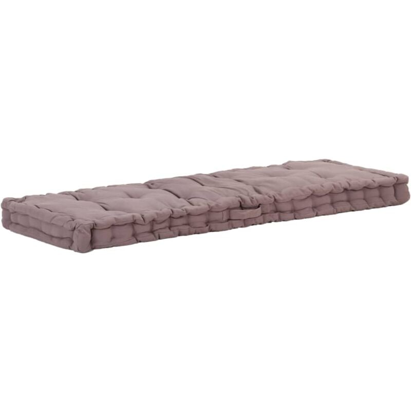Vidaxl - Coussin de plancher de palette Coton 120x40x7 cm Taupe