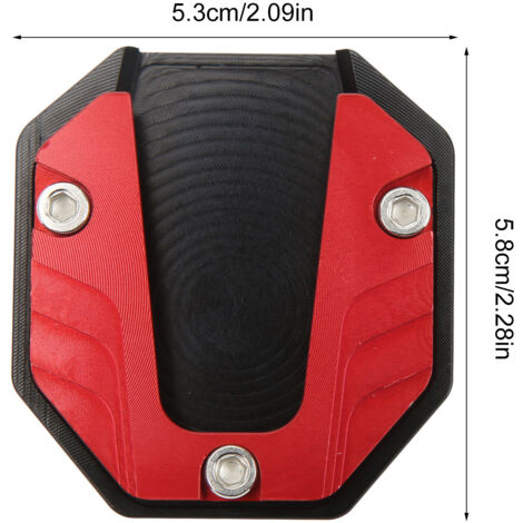 Coussin de plaque de béquille latérale pour moto Accessoire de support de béquille haute résistance Rouge